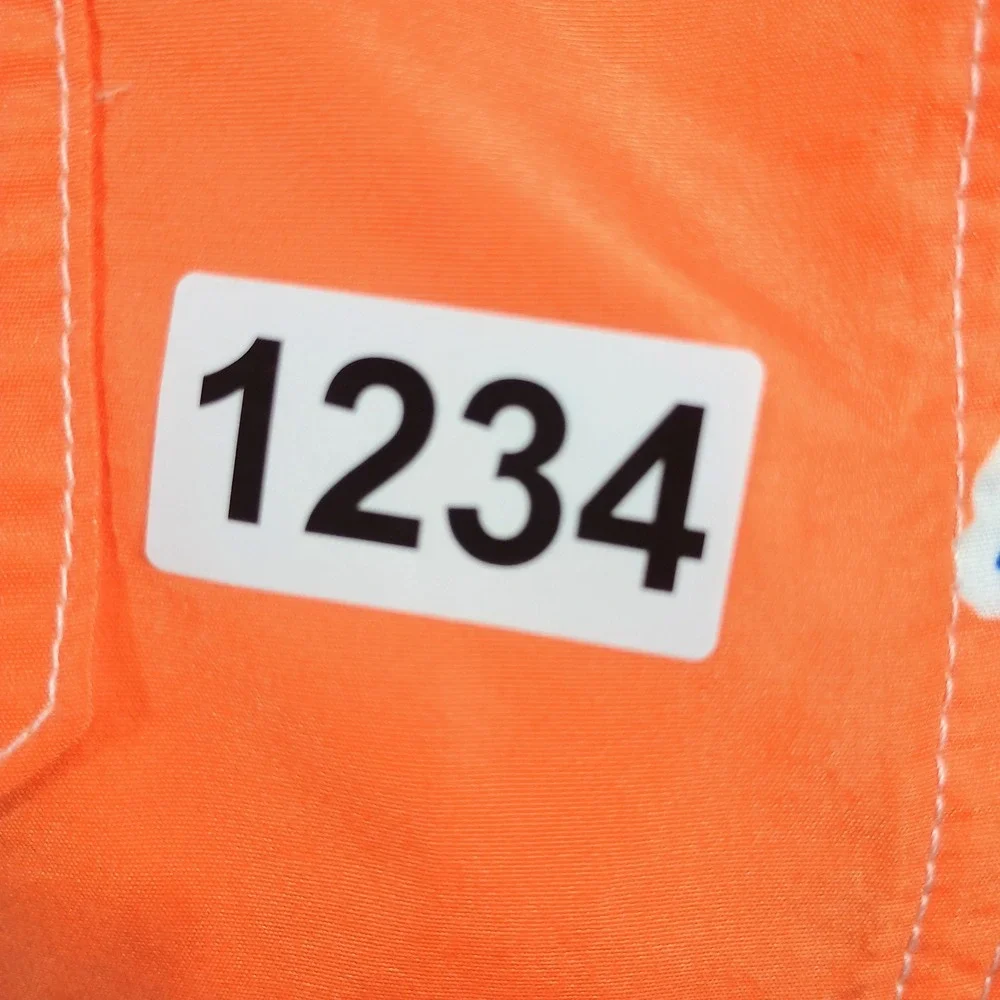 Unbranded Mens Swim Trunks Orange Shark‎ Print S Elastic Waist Drawstring